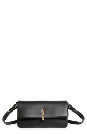 Christian Louboutin Mini Bettina Leather Crossbody Bag in Cm6S Black/gold at Nordstrom