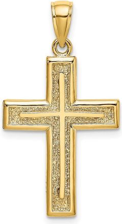 Diamond2Deal 14k Gold 2-D Cross Charm
