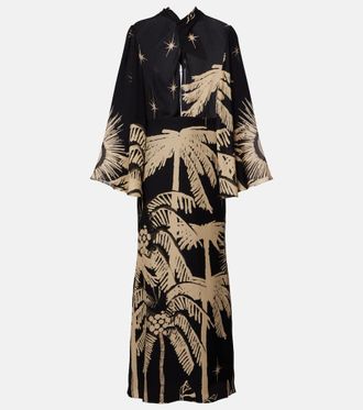 Johanna Ortiz Printed silk maxi dress