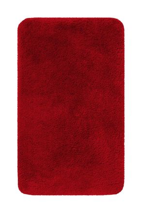 Homie Living Alfombra de ba&ntilde;o lisa de poli&eacute;ster rojo intenso 80x150