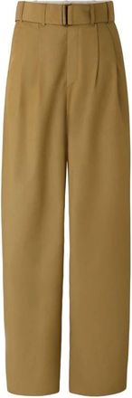 SOEUR Cole Wide Leg Broeken - Dames - Wijde Broeken - Groen - 3XS - Katoen - Broeken