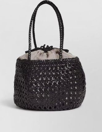 Dragon Diffusion juventus woven crossbody bag dual handles