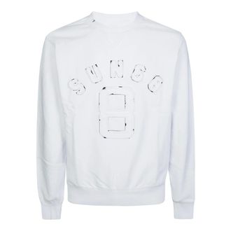 Sun 68 Heren, Sweatshirts & Hoodies, Wit, Maat: XL Katoen