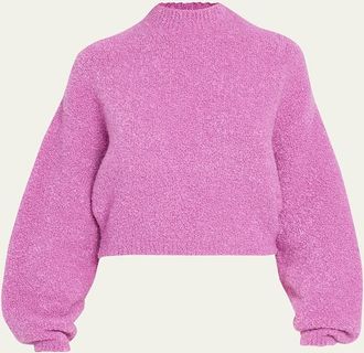 Sally Lapointe Cropped Boucle Sweater
