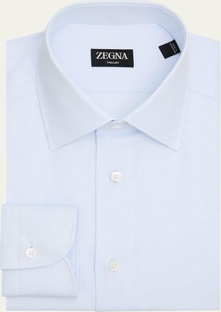 Ermenegildo Zegna Mens Trecapi Cotton Melange Dress Shirt