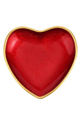 Vietri Baroque Glass Red Heart Cocktail Plate at Nordstrom