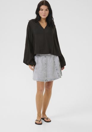 MY ESSENTIAL WARDROBE Blouse met lange mouwen Box fit black