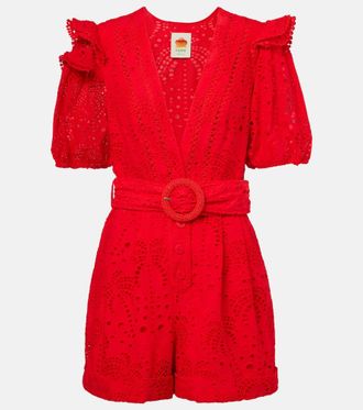 Farm Rio Jumpsuit corta in cotone