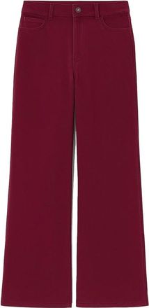 2-Biz Wijde Pijp Jeans Winetasting - Dames - Wijde Broeken - Rood - XS - Broeken