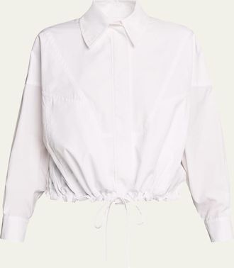 Stella McCartney Poplin Sporty Bomber Jacket