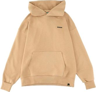 Barrow Oversized Hooded Sweatshirt met Grote Kraag - Dames - Hoodies - Beige - S - Hoodies & sweatvesten