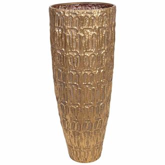Wanderlust Deco Macetero De Metal Dorado 36x36x90 Cm