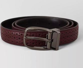 Dolce & Gabbana leather perforated belt