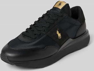 Polo Ralph Lauren Low Top Sneaker mit Rindsleder-Anteil in Black, Gr&ouml;&szlig;e 40