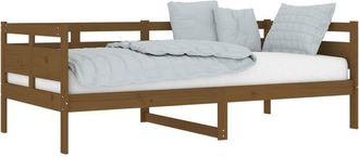 vidaXL Sof&aacute; Cama De Madera Maciza De Pino Marr&oacute;n Miel 90x190 Cm Vidaxl