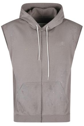 Maison Margiela Sleeveless Vintage Effect Sweat Jacket