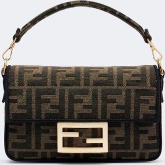 Fendi Borsa a spalla Baguette FF Zucca Mini
