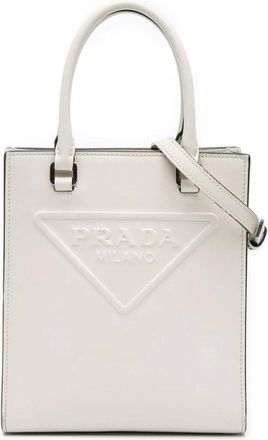 Prada Pre-owned Mini Bags, female, White, Size: ONE SIZE Pre-owned Leather Tote Bag