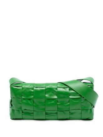 Bottega Veneta 2012-2025 Stretch Paper Calfskin Intrecciato Cassette crossbody bag - Green