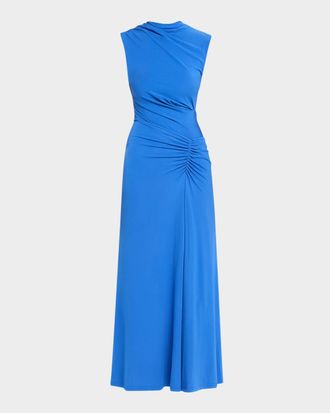 SIMKHAI Acacia Sleeveless Ruched Dress