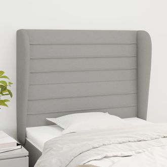 vidaXL Cabecero Con Orejas De Tela Gris Claro 103x23x118/128 Cm Vidaxl