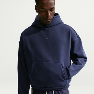 Nike Mens Standard Issue Therma-FIT Brushed Basketball Pullover Hoodie in Blue | IM5918-410