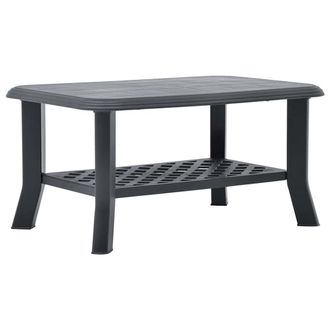 vidaXL Mesa De Centro De Pl&aacute;stico Gris Antracita 90x60x46 Cm Vidaxl