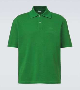 Loewe Logo embroidered cotton polo shirt