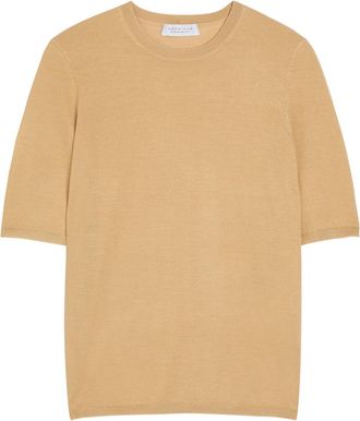 Gabriela Hearst Chryse Cashmere and Silk-blend T-shirt - Beige - S (UK8-10 / S)