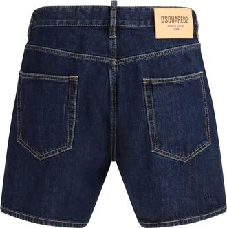 Dsquared2 Mens Bro Shorts Navy Blue Cotton Bermuda