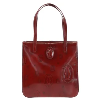 Cartier Happy Birthday Patent Leather Red Patent_Leather Handbag (Pre-Owned)