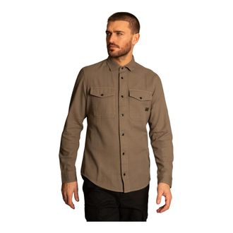 G-Star Katoenen overhemd met gerecyclede katoen - Heren - Casual Overhemden - Bruin - XL - Katoen - Overhemden