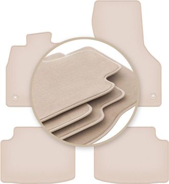 OEM Alfombrillas Beige Premium Para Skoda Octavia Iii Liftback, Sedan, Variante, Station Wagon 2012-2020