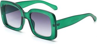 Generic Mens Square Outdoor Sunglasses Commuter Womens Sports Sun Glasses(Green)