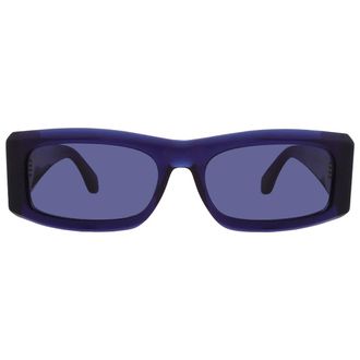 Ferragamo Blue Rectangular Mens Sunglasses SF2012S 432 57