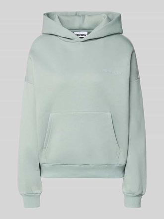 Review Hoodie mit Logo und K&auml;nguru-Tasche in Bleu, Gr&ouml;&szlig;e XL