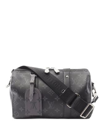 Louis Vuitton 2021 City Keepall Monogram Eclipse reverse shoulder bag - men - PVC - One Size - Grey