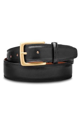 Bosca Amalfi Leather Belt in Black at Nordstrom, Size 40