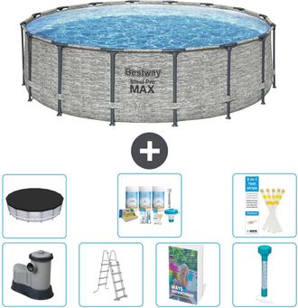 Bestway Piscina Bestway Steel Pro Max Redonda - 488x122 Cm - 8-piezas S574
