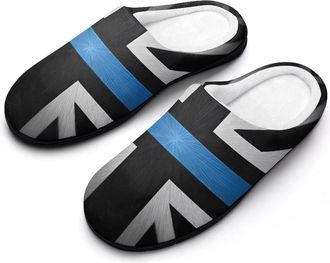 Generic UK British Jack Flag Thin Blue LINE Men Slippers Funny House Shoes Cotton Slipper for Indoor Outdoor