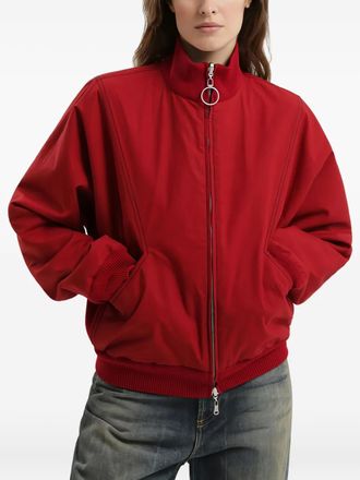 1989 STUDIO reversible zip-up bomber jacket - women - Cotton/Polyester/Wool/Elastane/Cotton - M - Red
