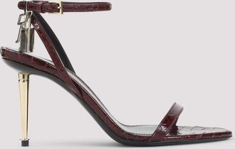 Tom Ford semi-glanzende bedrukte python-sandalen