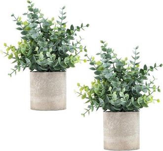 OEM Peque&ntilde;a Planta Artificial, Eucalipto Moderno, Resistente Al Polvo, Planta Artificial, Ba&ntilde;o, Habitaci&oacute;n De Estilo R&uacute;stico, Mesa De Centro