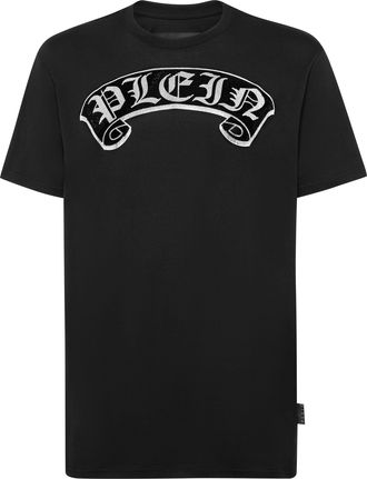 Philipp Plein T-shirt Round Neck SS Stones Gothic Plein with Crystals