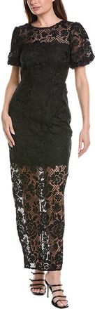 Milly Yasmin Long Rose Mosaic Maxi Dress