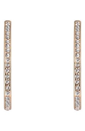 Shelli Segal Pav&eacute; Triangular Hoop Earrings in Gold at Nordstrom Rack