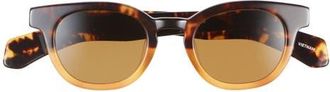 Eyebobs Total Wit 45mm Round Polarized Sunglasses in Tortoise /Amber /Brown at Nordstrom