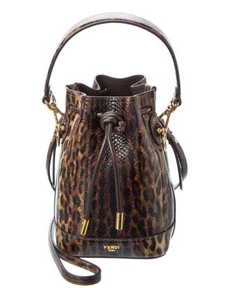 Fendi Fendi Mon Tresor Mini Snakeskin Bucket Bag
