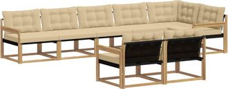 vidaXL Conjunto De Sof&aacute;s De Exterior 8 Uds. Y Beige Vidaxl