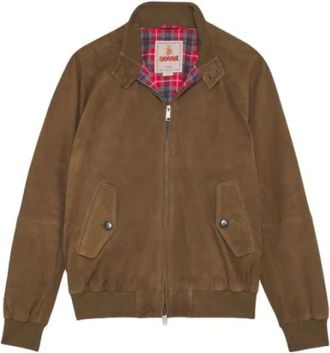 Baracuta G9 Suede Donker Olijfgroen - Heren - Leren en Su&egrave;de Jassen - Groen - 4XS - Su&egrave;de - Jassen